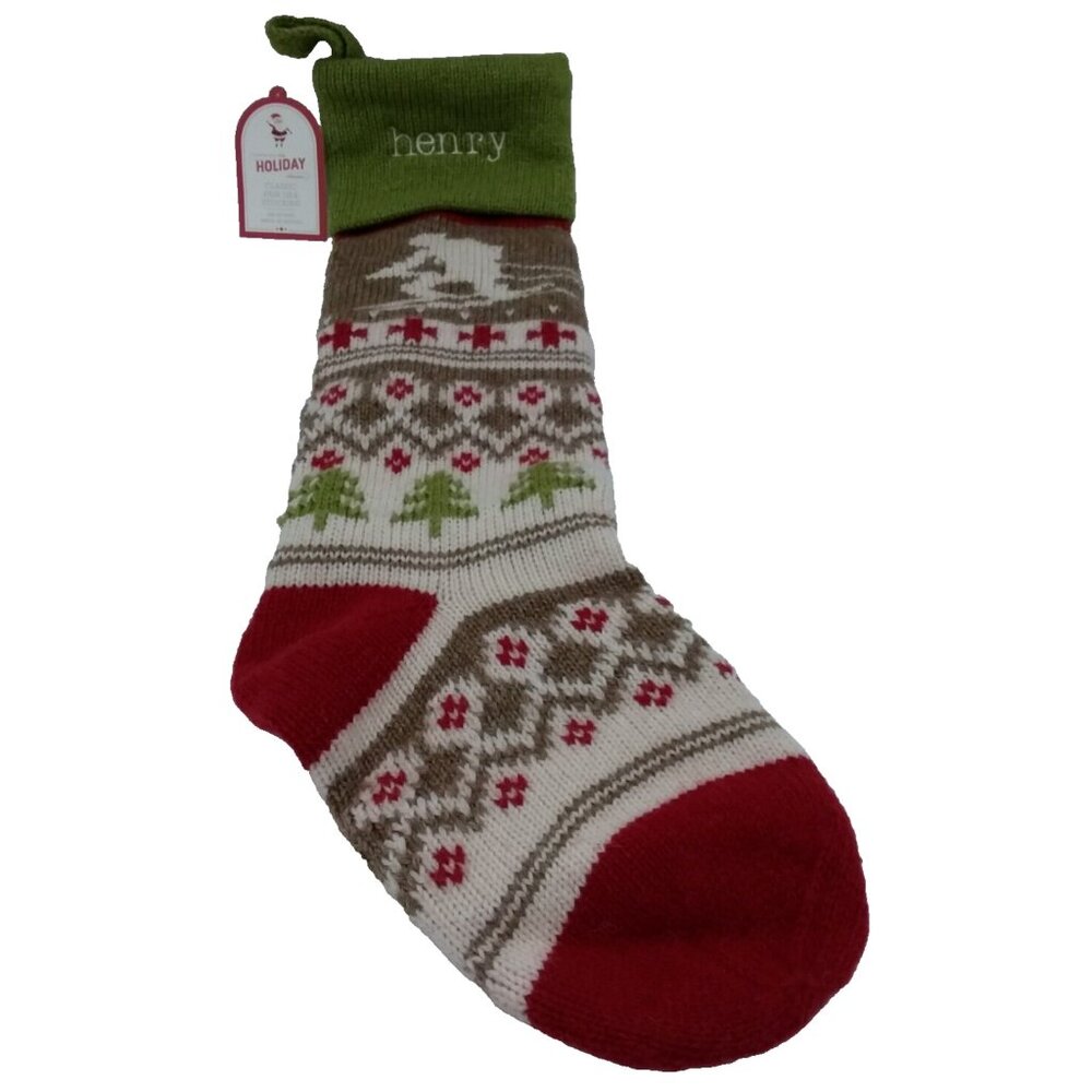 Pottery Barn Kids henry Ski Classic Fair Isle Wool Christmas Holiday Stocking